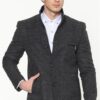 PLT8359 DEWBERRY MEN'S COAT-PATTERNED GREY