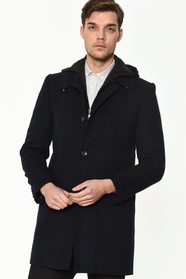 PLT8366 DEWBERRY MEN'S COAT-NAVY BLUE