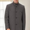 PLT8367 DEWBERRY MEN'S COAT-STRAIGHT GREY-2