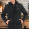 PLT8371 DEWBRRY MEN'S COAT-LIGHT ANTHRACITE