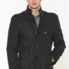 PLT8378 DEWBERRY MEN'S COAT-STRAIGHT ANTHRACITE