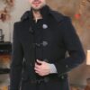 PLT8379 DEWBERRY MEN'S COAT-LIGHT BLACK