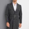 PLT8382 DEWBERRY MEN'S COAT-PATTERNED ANTHRACITE