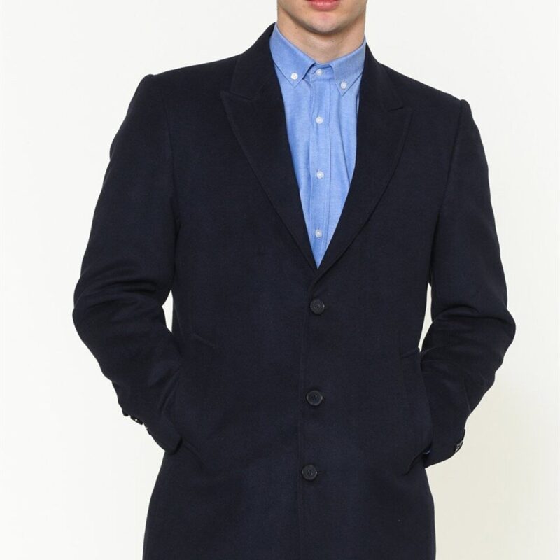 PLT8390 DEWBERRY MEN'S COAT-NAVY BLUE