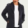 PLT8401 DEWBERRY MEN'S COAT-DIAGONAL NAVY BLUE