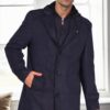PLT8401 DEWBERRY MEN'S COAT-PATTERNED NAVY BLUE 2