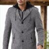PLT8406 DEWBERRY MEN'S COAT-PATTERNED GREY-5