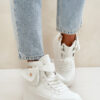 PM1 Magas sneakers táskával a platformon fehér Saramis