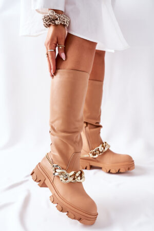 PS1 Magas csizma Camel Cecina