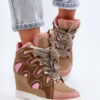 PS1 Női Pink Wedge Sneakers Leoppa