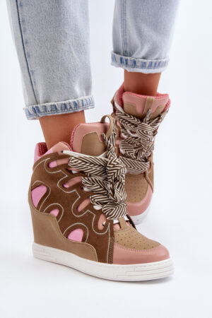PS1 Női Pink Wedge Sneakers Leoppa