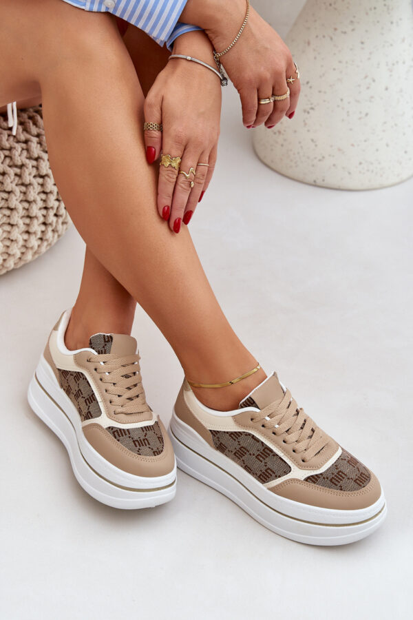 PS1 Női Sneaker Mintával Bézs Fenarra
