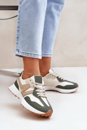 PS1 Női Sportcipők Sneakers Bézs-Zöld Britma