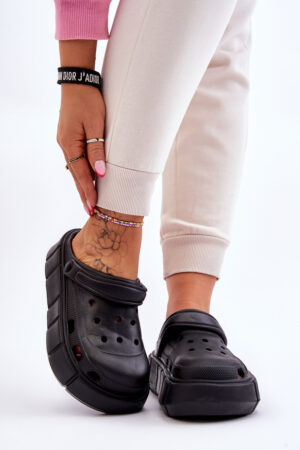 PS1 Női hab platform Crocs Black Beckett