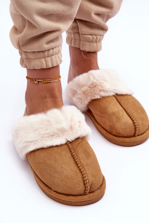 PS1 Női papucs szőrmével Camel Pinky