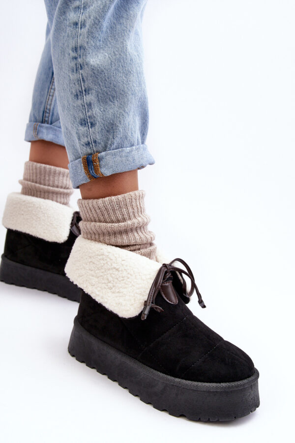 PS1 Platform Snow Boots With Fur Black Olimuka