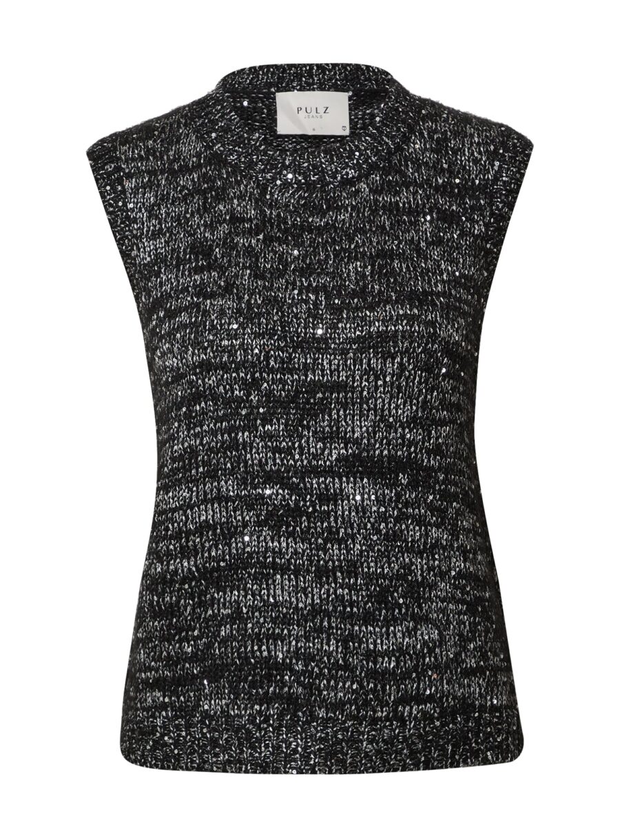 PULZ Jeans Pulóver 'PZ SERENA'  fekete-hu