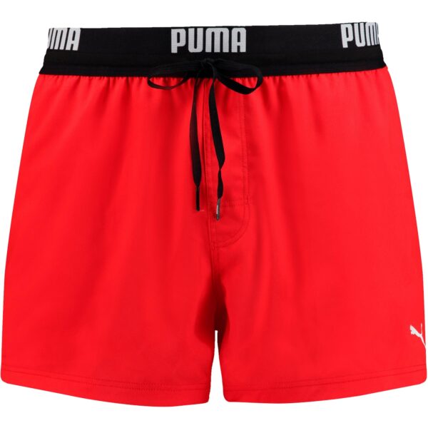 PUMA Rövid fürdőnadrágok  piros / fekete / fehér