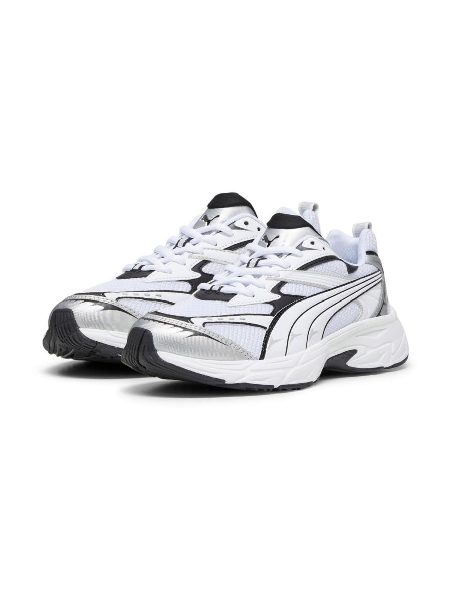 PUMA Rövid szárú sportcipők 'Morphic Base'  ezüstszürke / fekete / piszkosfehér-Ár