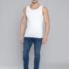 Paco tank top with wide straps - white