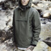 Padded Pull Over Olive Jacket
