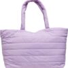 Padded Tote purple handbag
