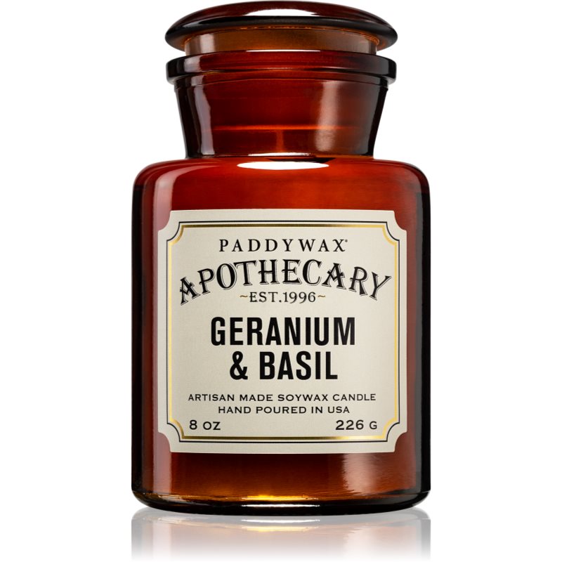 Paddywax Apothecary Geranium & Basil illatgyertya 226 g-ár