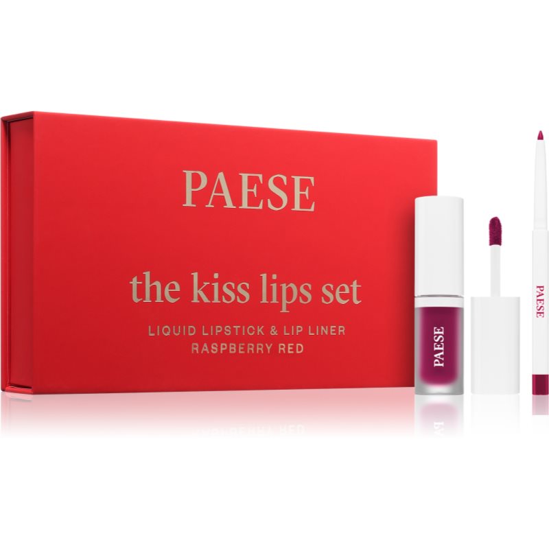 Paese The Kiss Lips Set Raspberry Red ajándékszett árnyalat 05 Raspberry Red