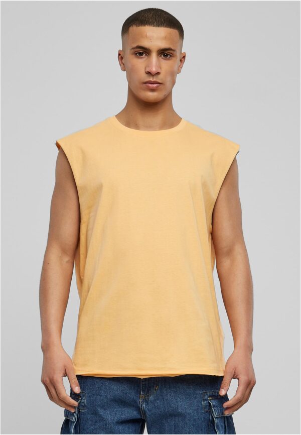 Pale-orange open-brimmed sleeveless T-shirt Pale-orange open-brimmed sleeveless T-shirt