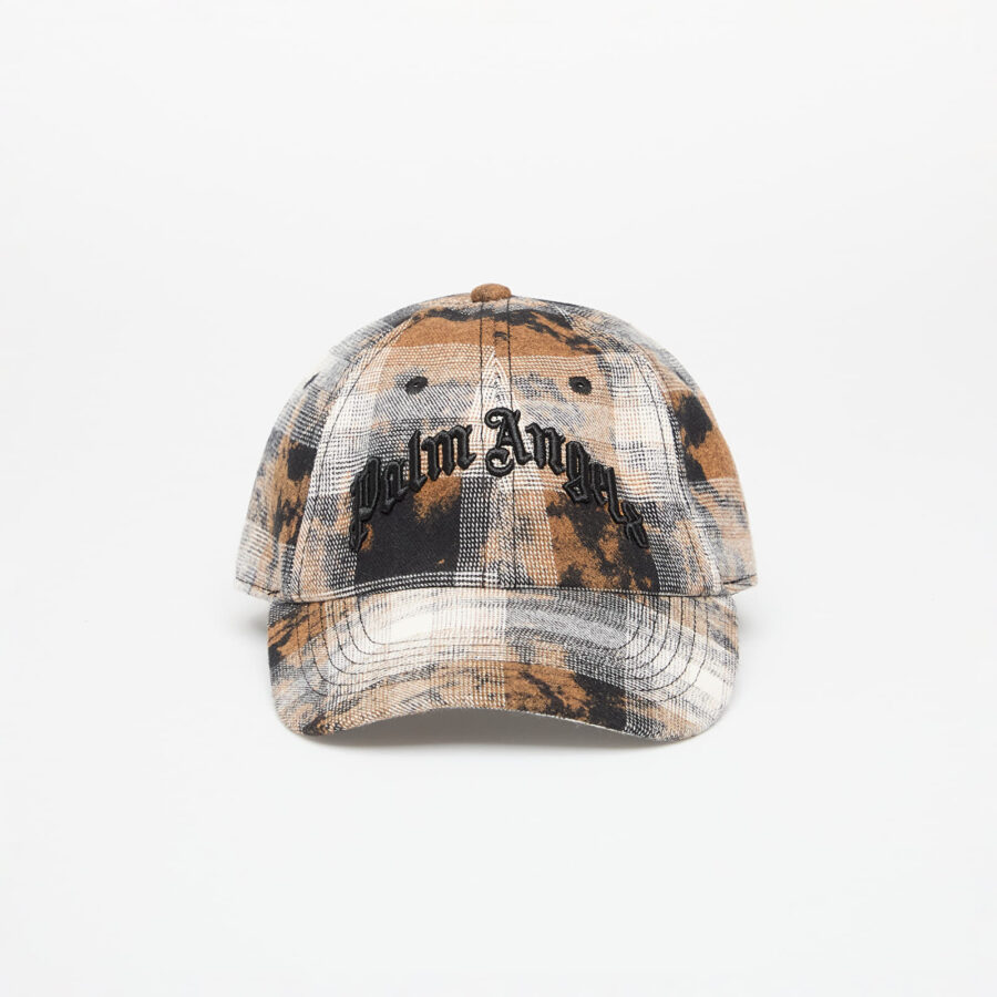 Palm Angels Curved Logo Check Cap Grey/ Black Universal-alacsony-ár