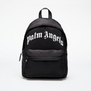 Palm Angels Kids Curved Logo Big Backpack Black/ White Universal-alacsony-ár