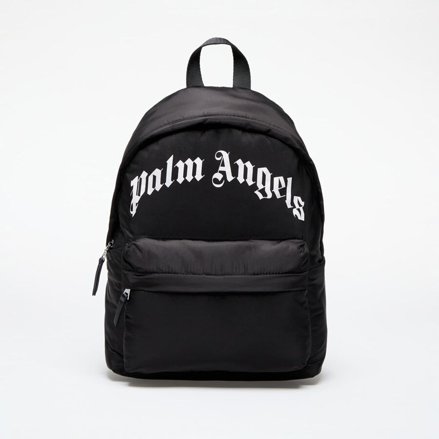 Palm Angels Kids Curved Logo Big Backpack Black/ White Universal-alacsony-ár