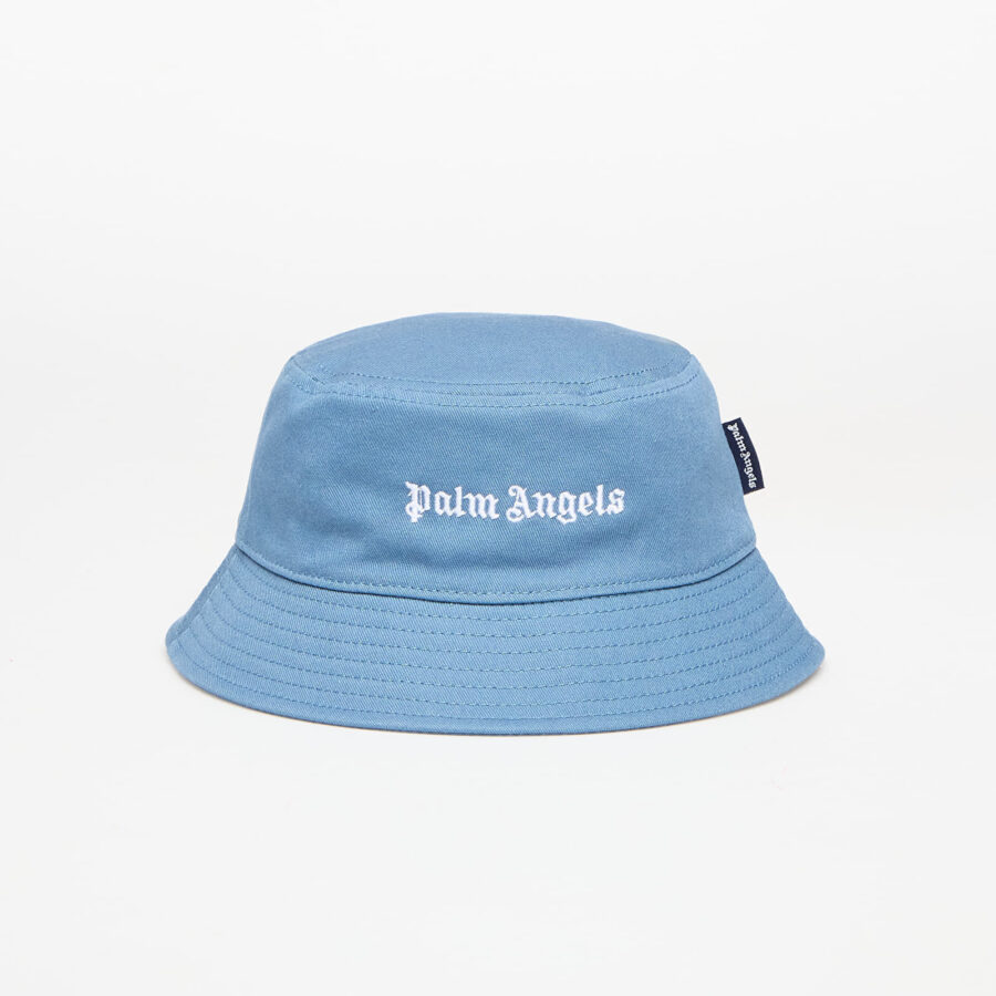 Palm Angels Kids Logo Bucket Hat Dusty Blue/ Off White II-alacsony-ár