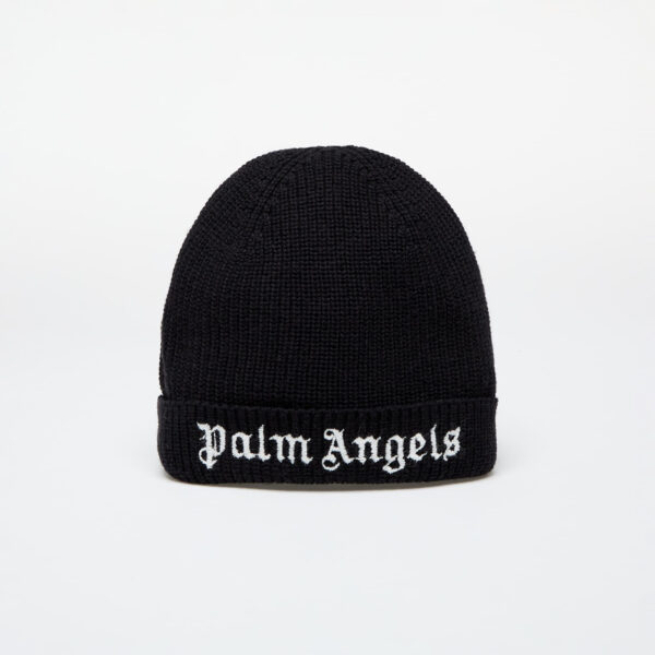 Palm Angels Kids Logo Knit Beanie Black/ White I-alacsony-ár