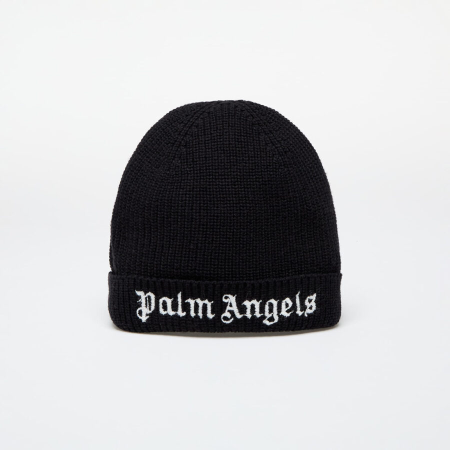 Palm Angels Kids Logo Knit Beanie Black/ White I-alacsony-ár
