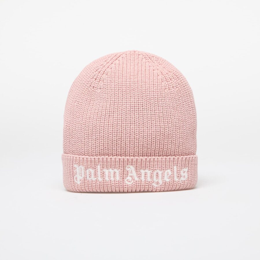Palm Angels Kids Logo Knit Beanie Pink/ White II-alacsony-ár