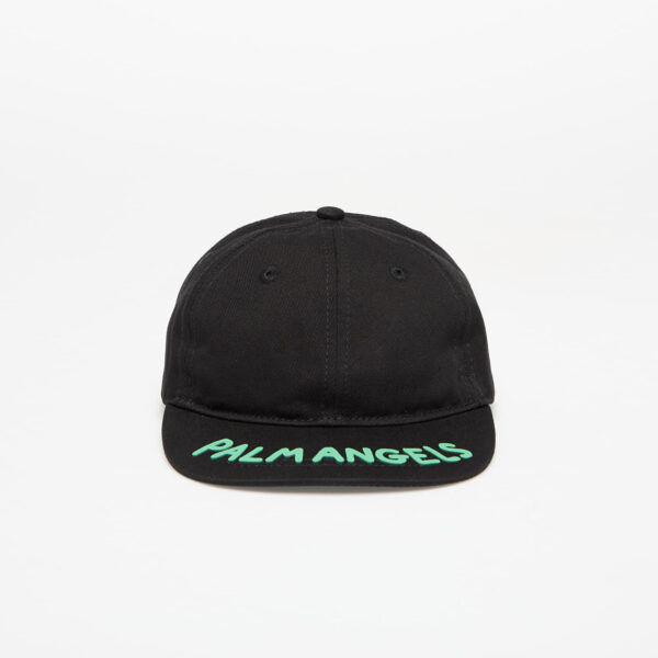Palm Angels Kids Seasonal Logo Baseball Cap Black/ Green II-alacsony-ár
