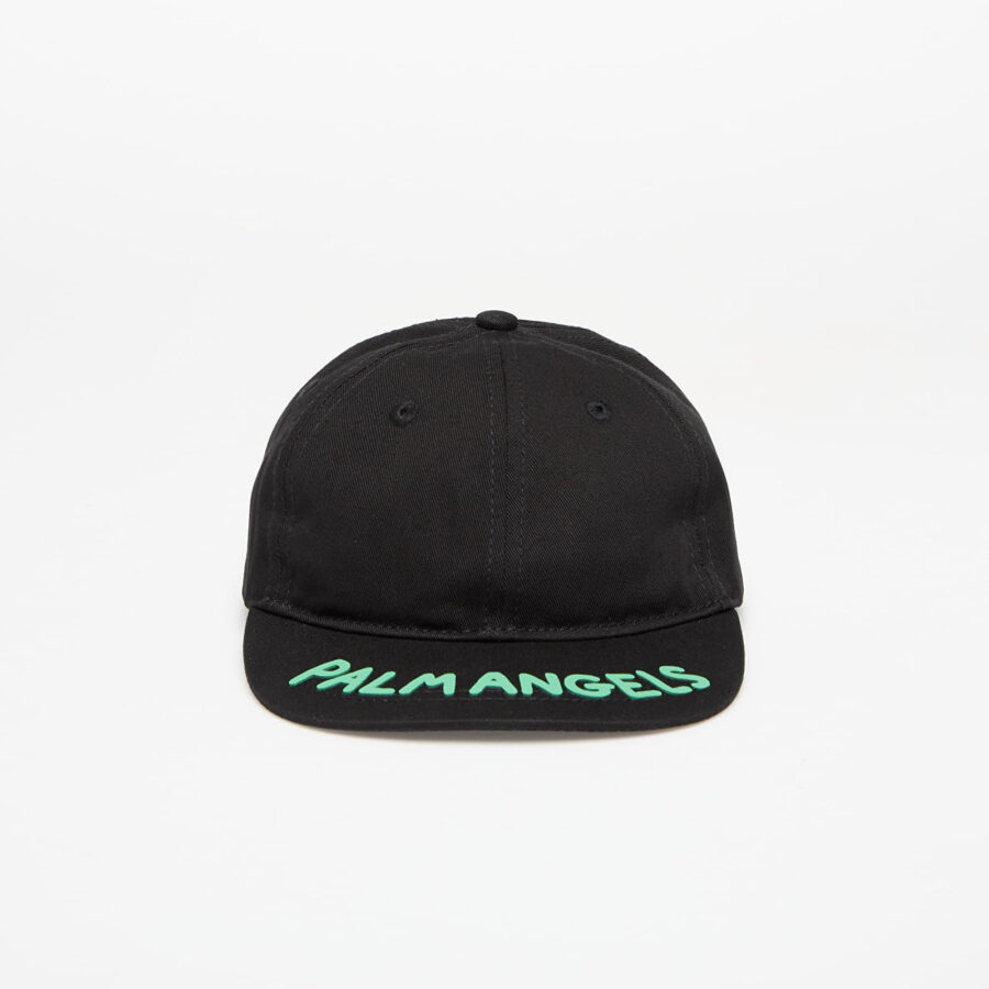 Palm Angels Kids Seasonal Logo Baseball Cap Black/ Green II-alacsony-ár