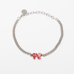 Palm Angels Pa Monogram Chain Bracelet Silver/ Red Universal-alacsony-ár