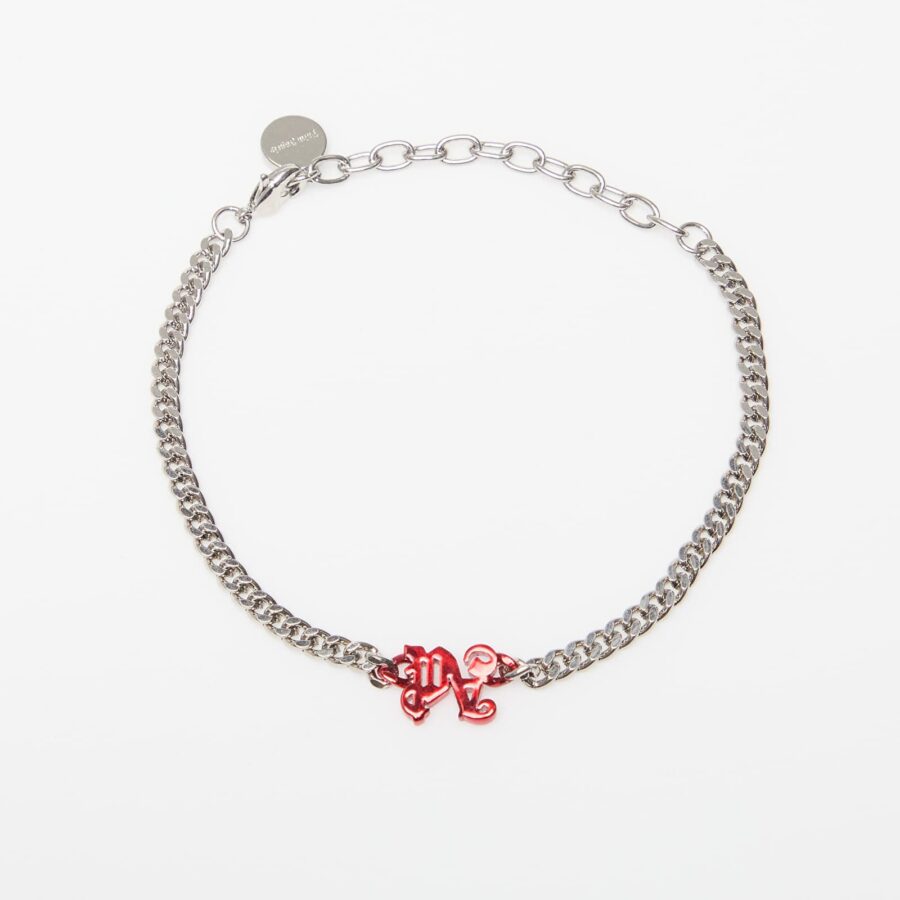 Palm Angels Pa Monogram Chain Bracelet Silver/ Red Universal-alacsony-ár