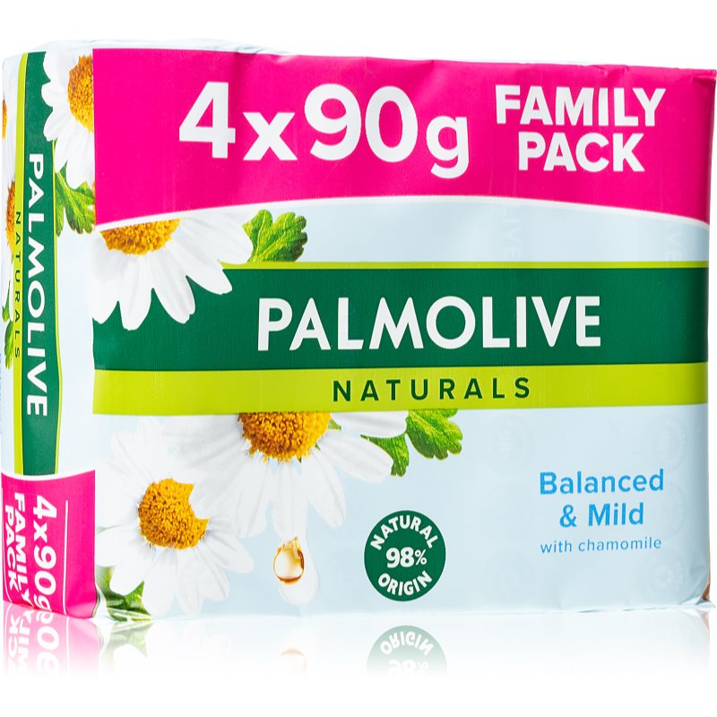 Palmolive Naturals Chamomile Szilárd szappan kamillával 4x90 g-Ár
