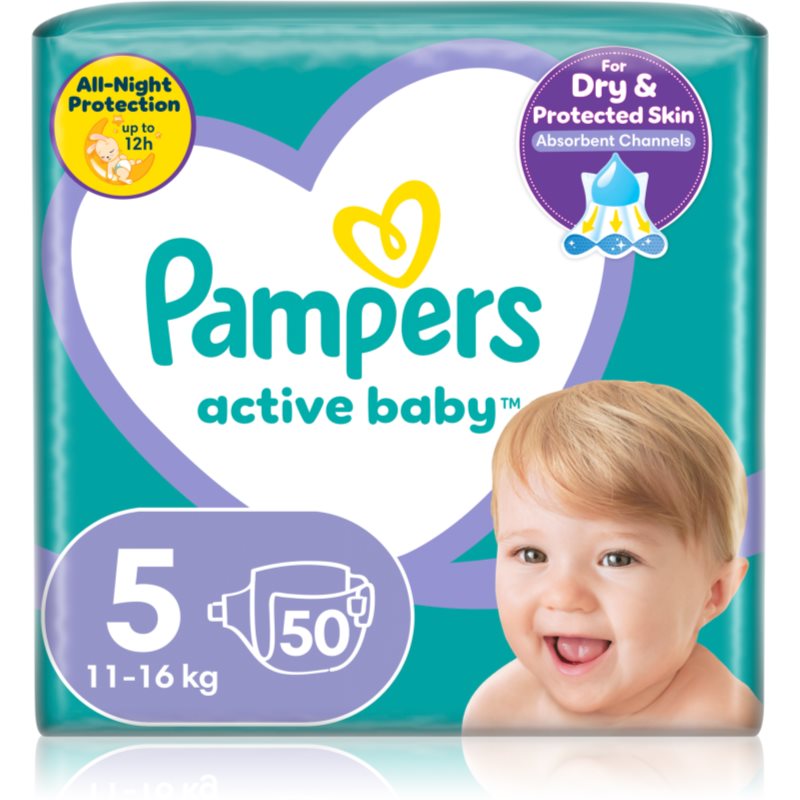Pampers Active Baby Size 5 eldobható pelenkák 11-16 kg 50 db-Ár