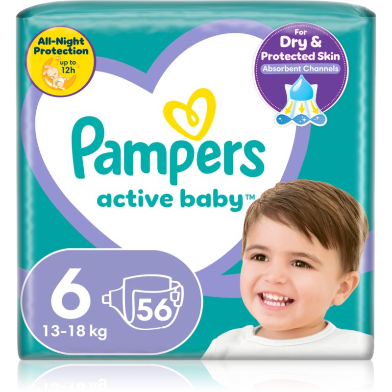 Pampers Active Baby Size 6 eldobható pelenkák 13-18 kg 56 db-Ár