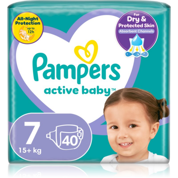 Pampers Active Baby Size 7 eldobható pelenkák 15+ kg 40 db-Ár