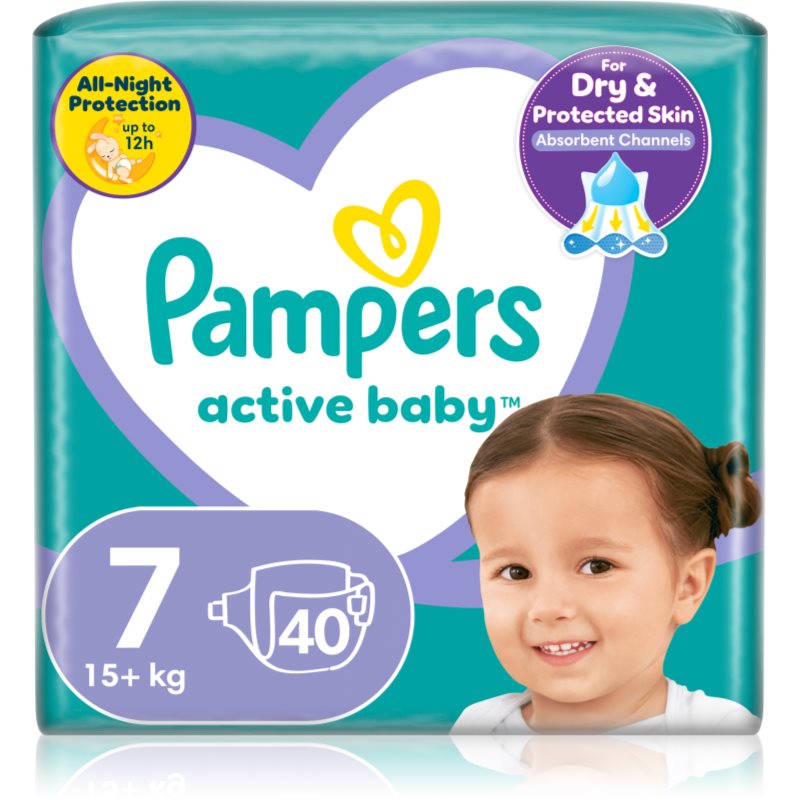 Pampers Active Baby Size 7 eldobható pelenkák 15+ kg 40 db-Ár