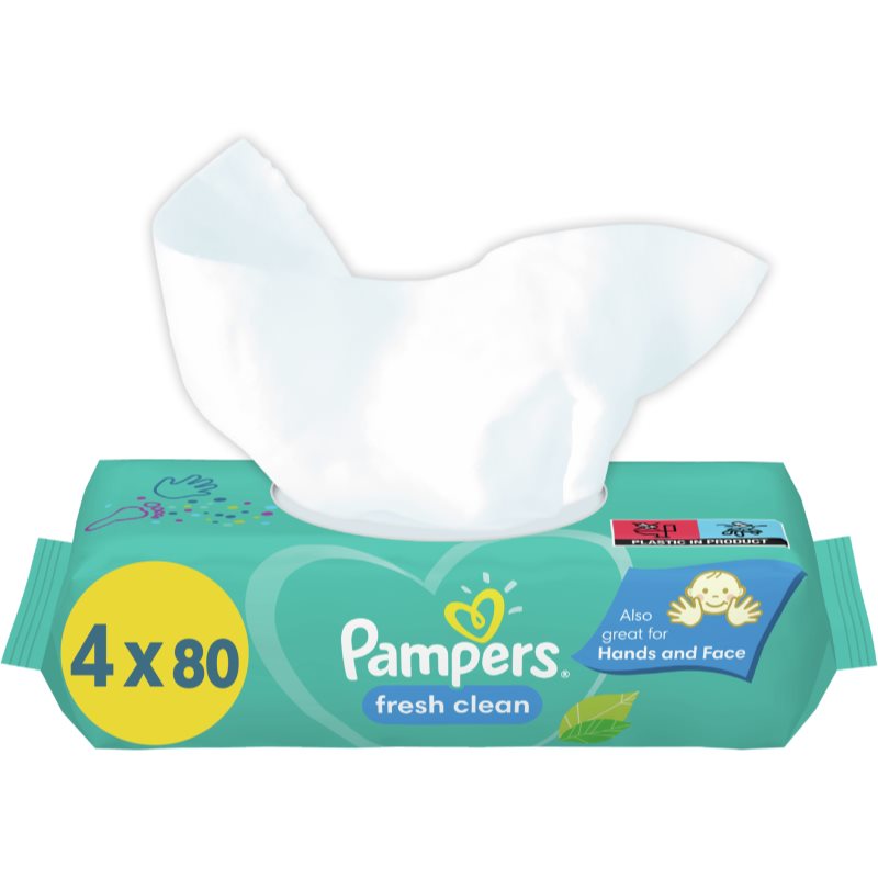 Pampers Fresh Clean nedves törlőkendő gyerekeknek az érzékeny bőrre 4x80 db-Ár
