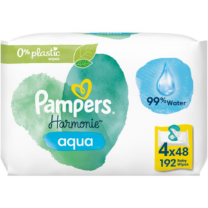 Pampers Harmonie Aqua nedves törlőkendő gyerekeknek 4x48 db-Ár