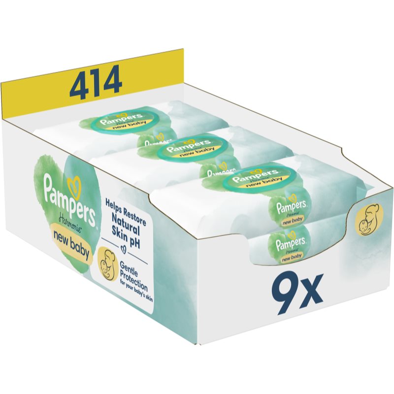 Pampers Harmonie New Baby nedves törlőkendő gyerekeknek 414 db-Ár