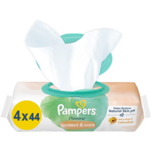 Pampers Harmonie Protect&Care nedves törlőkendő gyerekeknek körömvirággal 176 db-Ár