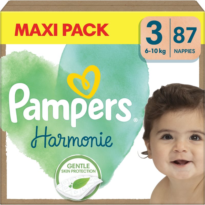 Pampers Harmonie Size 3 eldobható pelenkák 6-10 kg 87 db-Ár